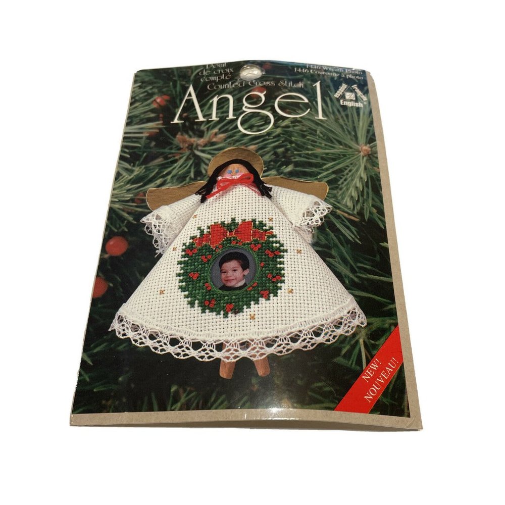 Clothespin Angel Cross Stitch craft Kit Christmas